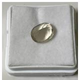 3/8" Oval Citrine In Protective Case