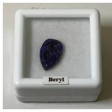 1/2" Tear Drop Beryl Purple Blue In Portective Sleeve