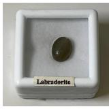 3/8" Oval Labradorite In Protective Case