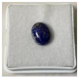 3/8" Oval Lapis  In Protective Case