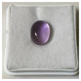 3/8" Oval Amethyst In Protective Case