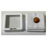 3/8" Round Tiger Eye In Protective Case