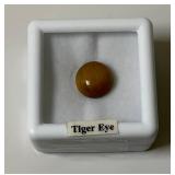 3/8" Round Tiger Eye In Protective Case
