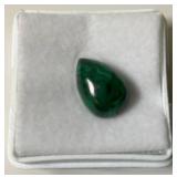 1/2" Tear Drop Malachite In Protective Case