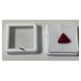 3/8" Triangle Ruby In Protective Case