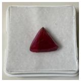 3/8" Triangle Ruby In Protective Case
