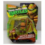 2015 Playmates TMNT Battle Shell Michaelangelo Action Figure (New On Card)
