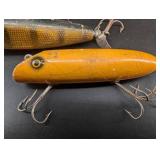 Vintage Heddon, South Bend & Injured Minnow Fishing Lure Mixed Lot (5)