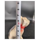 Ceramic Bulldog Figurine With Red Collar 5 in Tall