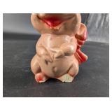 Ceramic Pig Figurine Coin Bank