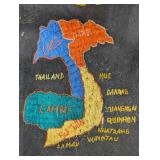 Embroidered Vietnam Map Zip Jacket