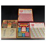 Vintage Punch Board Game Mixed Lot of 4