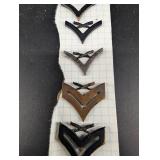Metal Chevron Insignia Pins (Lot of 6)