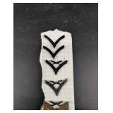 Metal Chevron Insignia Pins (Lot of 6)