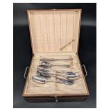 1847 Rogers Bros Silverplate Spoon Set in Wood Case (Lot of 6)