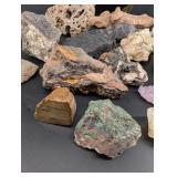 Mixed Mineral Specimen Lot With Storage Box