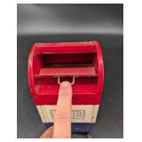 Vintage Metal Mailbox Coin Bank