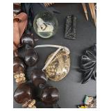 Vintage Mixed Jewelry Lot With Bakelite, Beaded Necklaces, Brooches & Pins