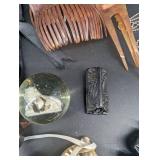 Vintage Mixed Jewelry Lot With Bakelite, Beaded Necklaces, Brooches & Pins