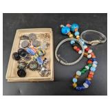 Costume Jewelry Mixed Lot With Watches, Bracelets & Pins