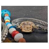 Costume Jewelry Mixed Lot With Watches, Bracelets & Pins