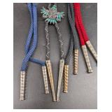 Western Leather Belt & Bolo Tie Mixed Lot