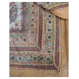 Embroidered Textile Shawl With Mirror Work