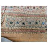 Embroidered Textile Shawl With Mirror Work