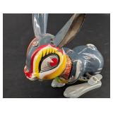 Vintage Tin Wind-Up Rabbit Toy
