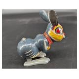 Vintage Tin Wind-Up Rabbit Toy