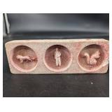Decorative Relief Block With Three Figural Medallions
