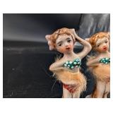 Vintage Occupied Japan Hula Dancer Figurines Pair
