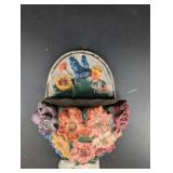 Ceramic Floral Wall Pocket Vase