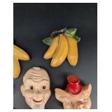 Vintage Ceramic Wall Pocket Assortment Mixed Lot