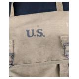 Vintage 1942 U.S. Canvas Military Bag