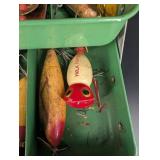 Vintage South Bend & Shakespeare Fishing Tackle Box Mixed Lot