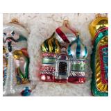 Russian Collection Hand Blown Glass Ornaments (Lot of 6)