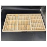 Vintage Wooden Compartment Organizer Tray