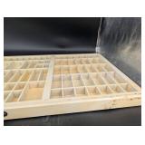 Vintage Wooden Compartment Organizer Tray