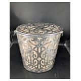 Decorative Metal Storage Hamper With Liner