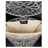 Decorative Metal Storage Hamper With Liner