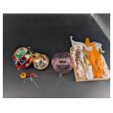 Vintage Christmas Glass Ornaments Mixed Lot (7)