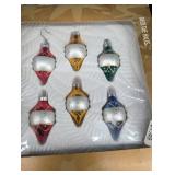 Christmas Ornament Mixed Lot Boxed Set & Loose Glass Ornaments