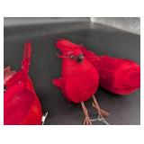 Cardinal Bird Figurine Ornaments (Lot of 5)