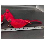 Cardinal Bird Figurine Ornaments (Lot of 5)