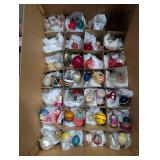 Vintage Glass Christmas Ornaments Assortment (Lot of 40)