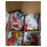 Vintage Glass Christmas Ornaments Assortment (Lot of 40)