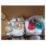 Vintage Glass Christmas Ornaments Assortment (Lot of 40)