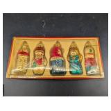 Glass Christmas Ornament Set (Lot of 5)