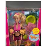 Vintage Barbie Paddling Taffy & Pups Doll Set